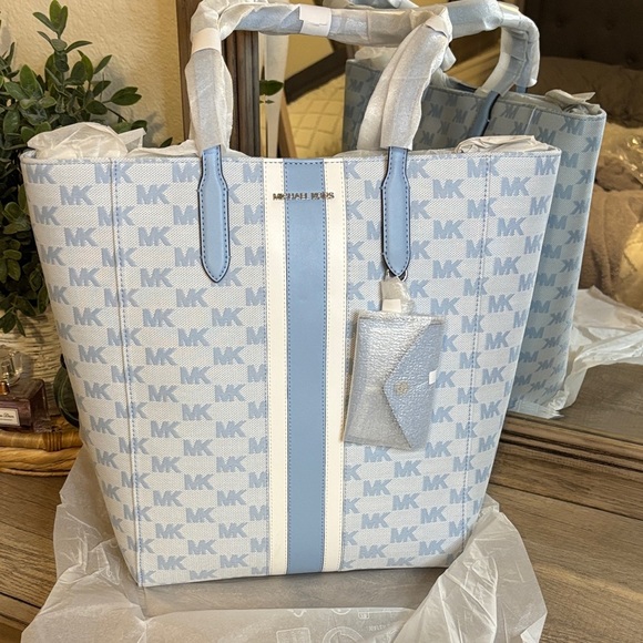 Michael Kors Handbags - Michael Kors Vincent Logo Jacquard Tote Bag